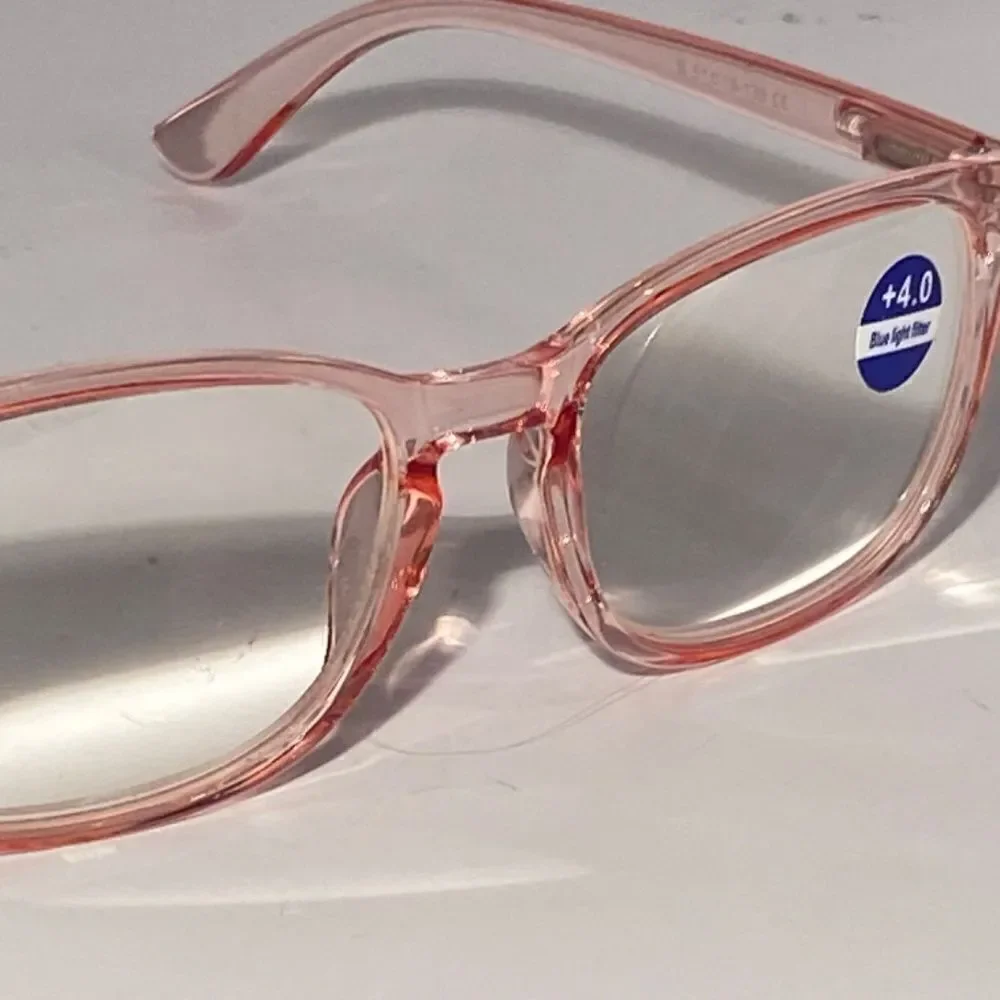 1135 Colette 4.0 Clear  Pink Reading Glasses Soft Butterfly Style Readers NWT